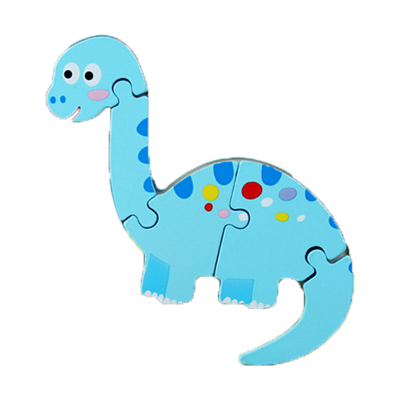 Wooden Early Education Cognitive Toy for Children ¨C Puzzle Pieces in Dinosaur and Animal Shapes, 3D Stereo Jigsaw