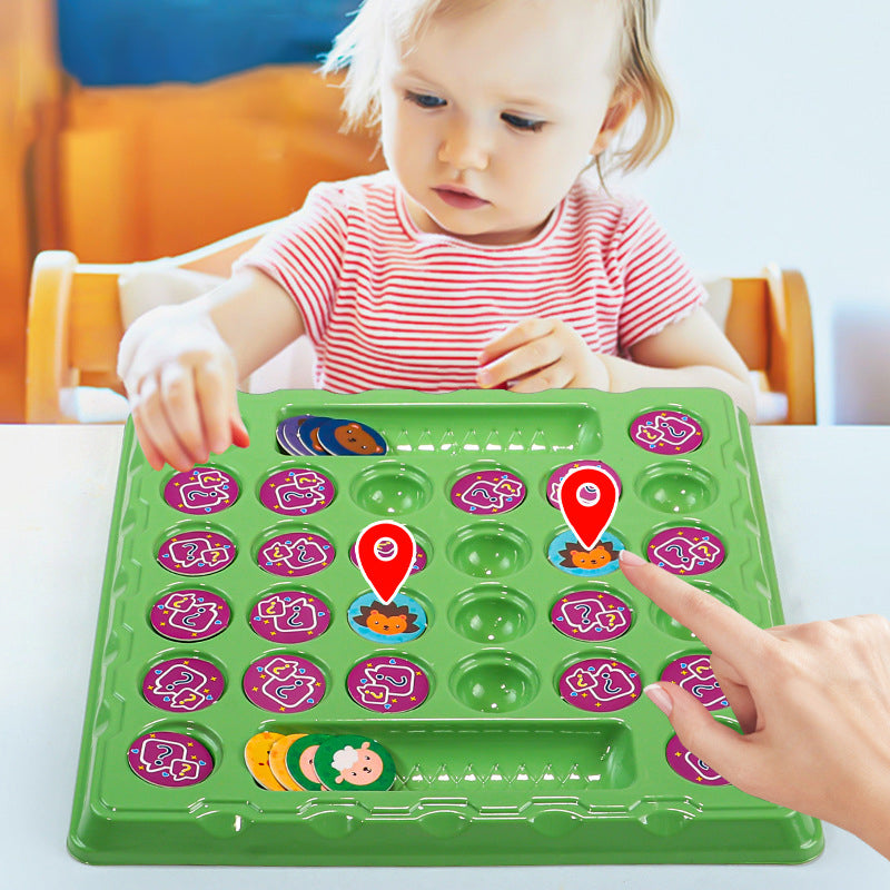 Flip and Match Memory Board Game for Two Players: Interactive Battle to Improve Concentration and Thinking Skills