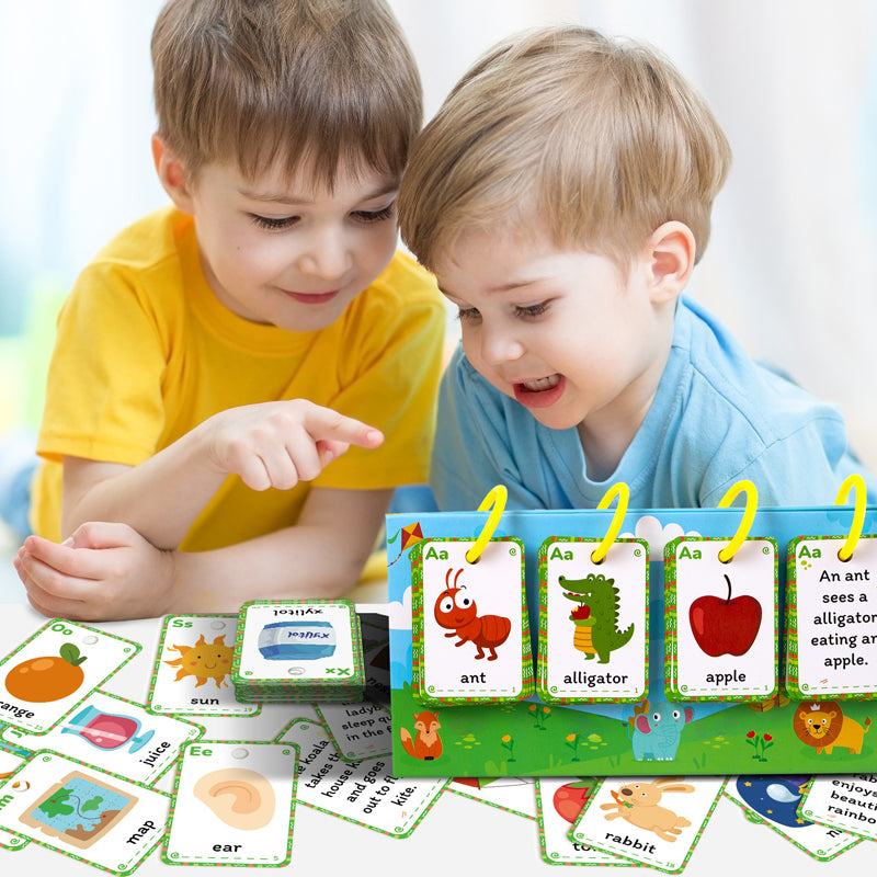 104 Natural Spelling Words in Sentences: Desktop Educational Cards with English Illustrations for Children¡¯s Early Learning and Parent-Child Interaction