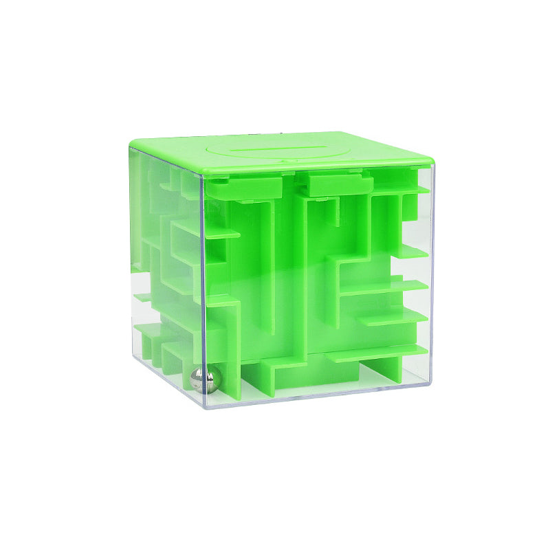 8.5cm Large Intelligence Maze Children¡¯s Toy: 3D Stereoscopic Maze, Money Saving Jar with Transparent Bead-Powered Magic Cube