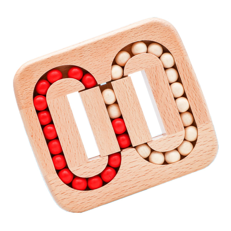 Wooden children¡¯s flat ball-puzzles, Lu Ban locks, creative puzzle-solving mazes ¨C stress-relieving, educational toys for adults and children