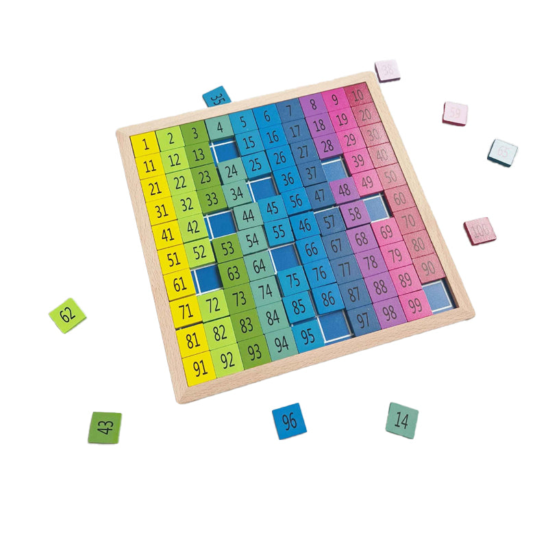 1-100 Numerical Continuous Board: Early Math Thinking Toy for Children