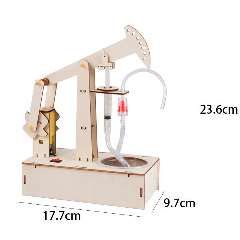 Oilfield pump creative handmade invention, small technological project, educational toy for learning and fun