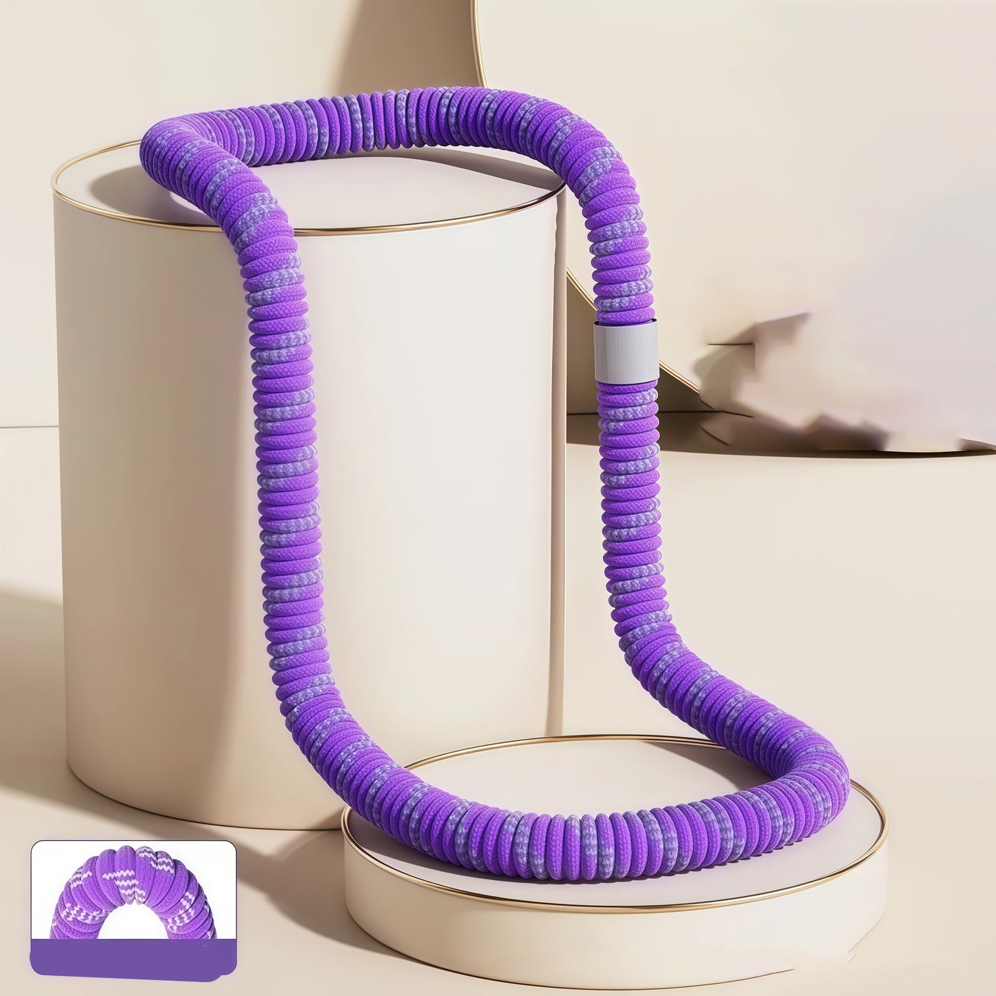 Hula hooping can increase abdominal pressure. Soft hula hoop.