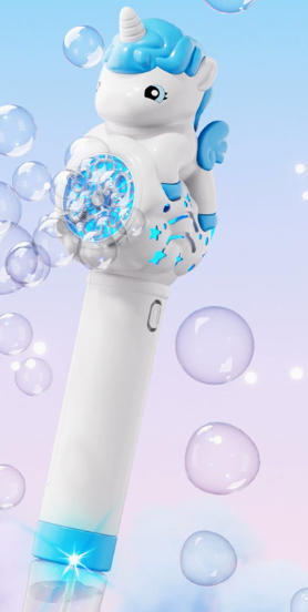 Automatic bubble machine toy for kids with light bubble wand