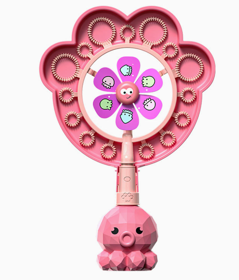 Kids handheld submarine windmill bubble machine automatic sound and light bubble wand
