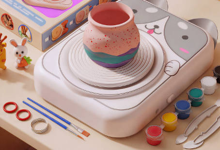 Children's soft clay pottery machine no-bake educational science toy for improving hands-on ability DIY handmade toys for primary school students wholesale
