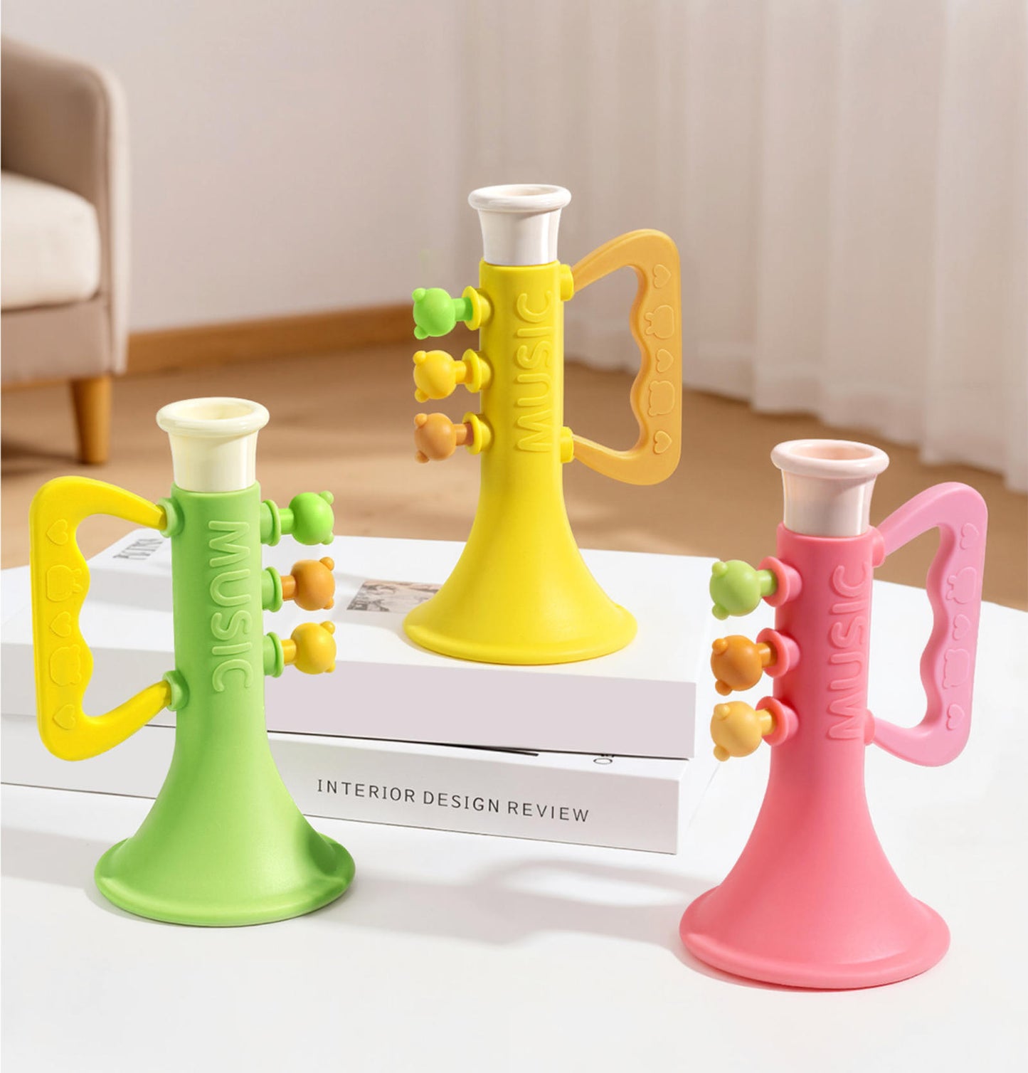 Children's toy small trumpet blowable silicone