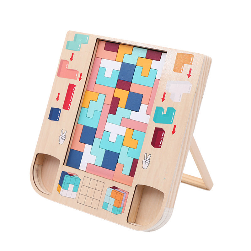 Children's Tetris Puzzle 3D Building Blocks Educational Toy for Early Childhood Thinking Training