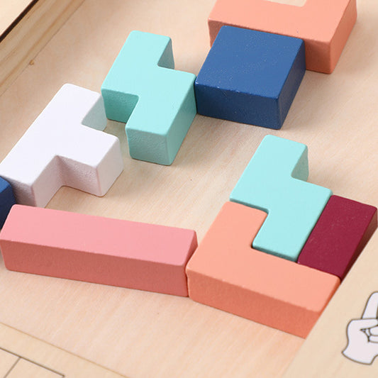 Children's Tetris Puzzle 3D Building Blocks Educational Toy for Early Childhood Thinking Training