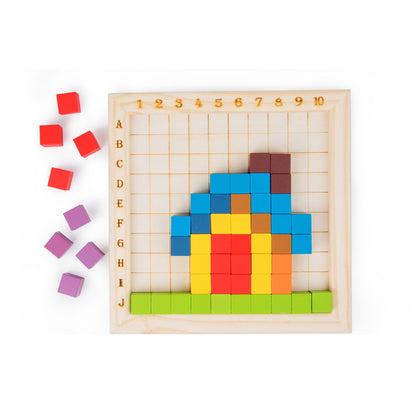 Wooden early education cognitive children¡¯s learning toys, educational puzzles, jigsaw puzzles, colorful cubes, wooden building blocks
