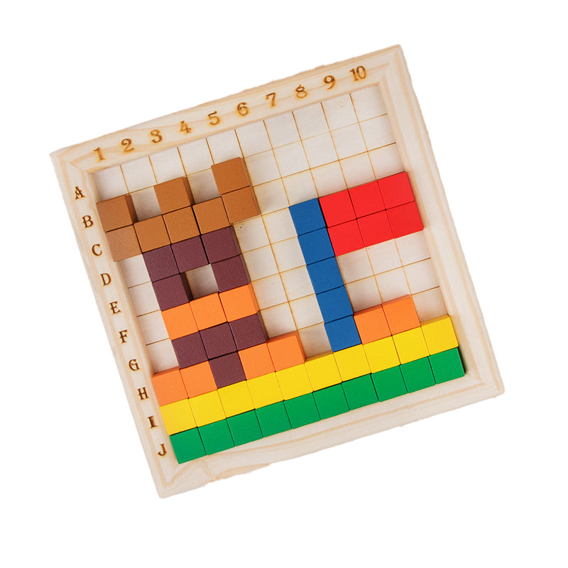 Wooden early education cognitive children¡¯s learning toys, educational puzzles, jigsaw puzzles, colorful cubes, wooden building blocks