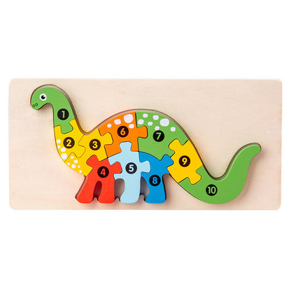 Wooden early education cognitive children¡¯s educational toy: building blocks with animal and transportation themes
