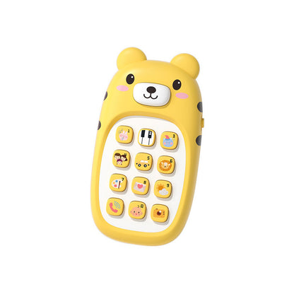 Cartoon early education simulation phone for babies ¨C chewable, multi-functional musical toy with educational features