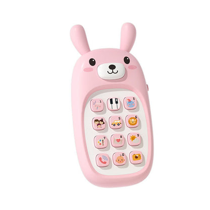 Cartoon early education simulation phone for babies ¨C chewable, multi-functional musical toy with educational features