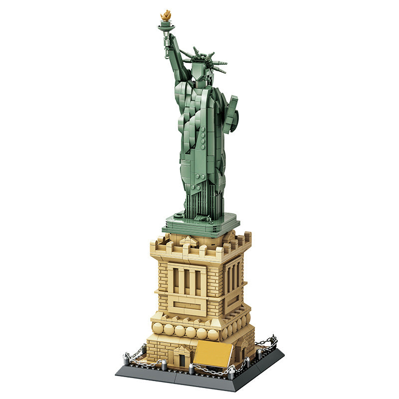 Little Piece Building Block Assembly Model of the Statue of Liberty
