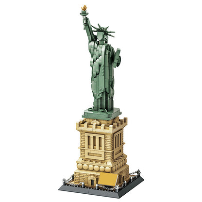 Little Piece Building Block Assembly Model of the Statue of Liberty