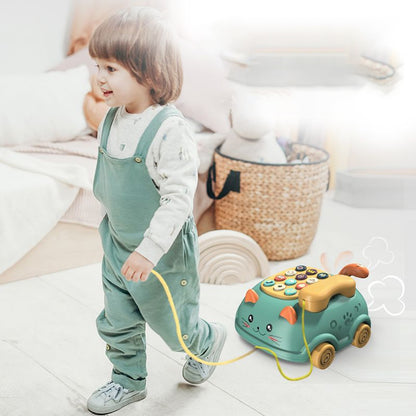 Children's Cat Telephone Intelligent Multi-functional Early Education Toy for Infants and Toddlers