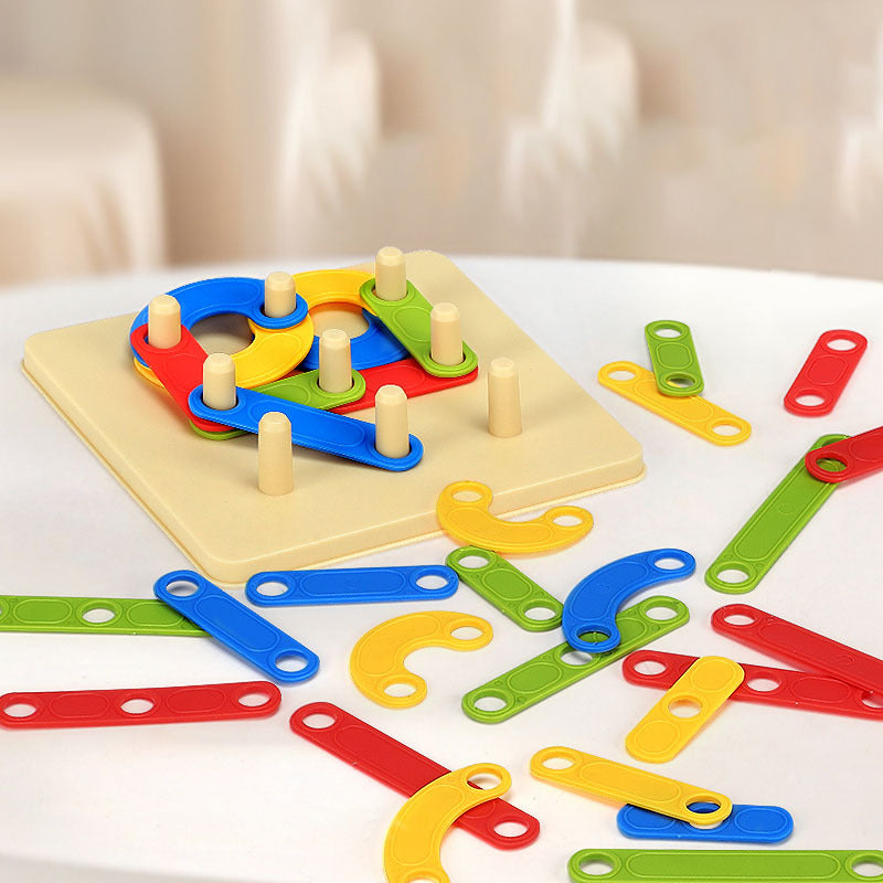 Early Education Multifunctional Building Block Set with Geometric Shapes for Children¡¯s Puzzle Learning and Educational Board Game Toy