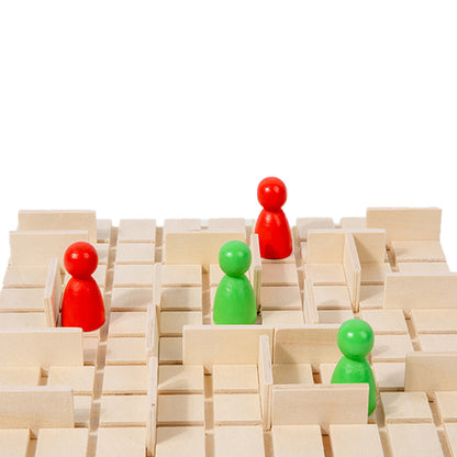 Wooden children's dual-player logic board game for multiple players, enhancing intelligence and stimulating thinking