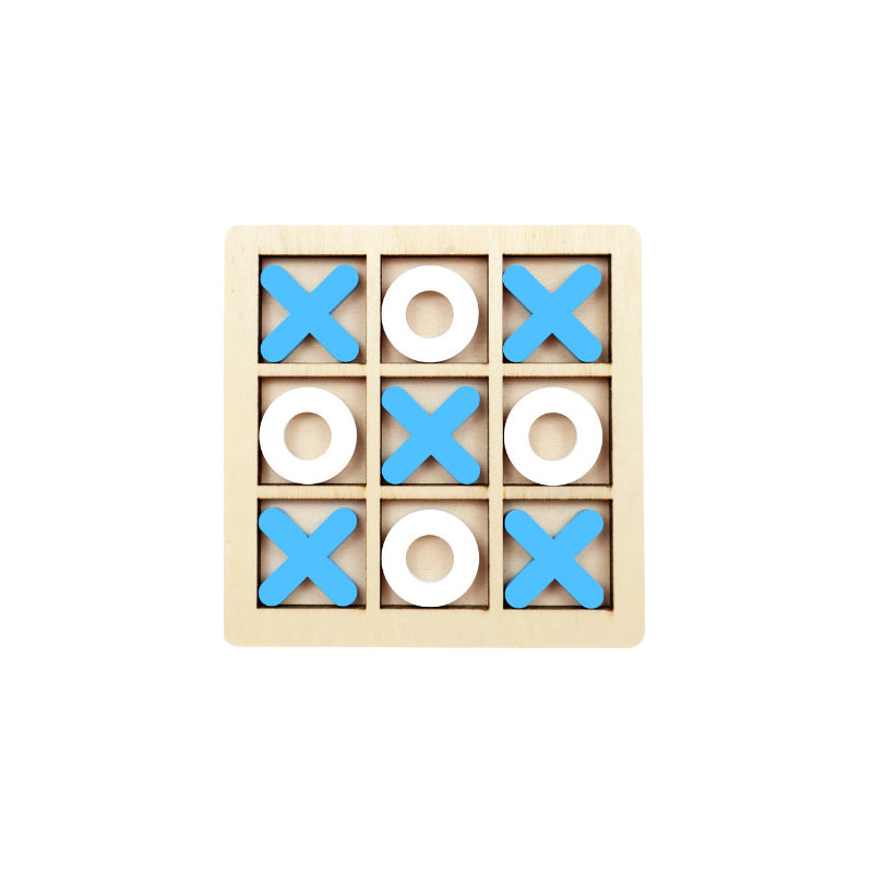 Wooden 9-square XO Tic-Tac-Toe Board Children's Toy for Parent-Child Logical Thinking Board Game
