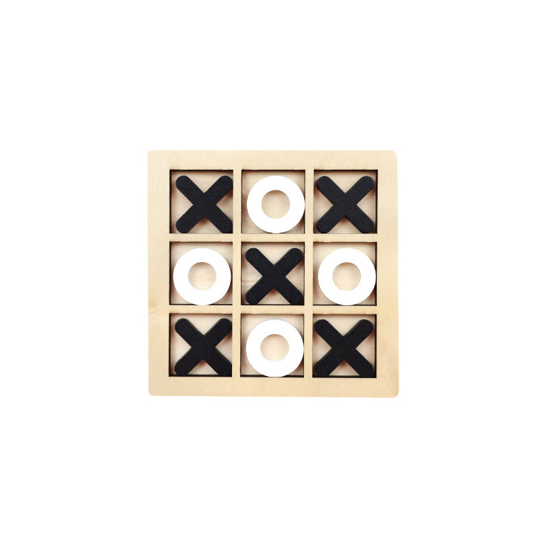 Wooden 9-square XO Tic-Tac-Toe Board Children's Toy for Parent-Child Logical Thinking Board Game