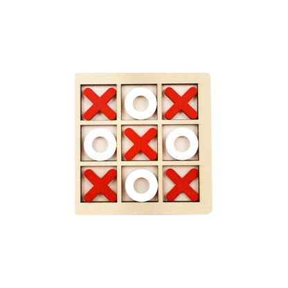Wooden 9-square XO Tic-Tac-Toe Board Children's Toy for Parent-Child Logical Thinking Board Game