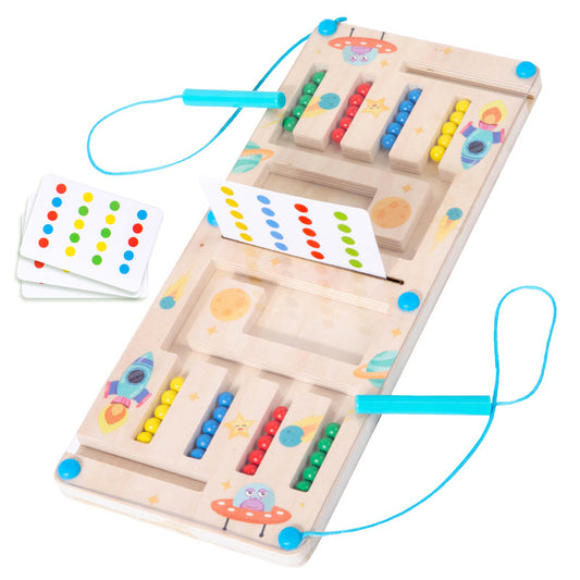 Children's Wooden Magnetic Four-Color Movement Chess Game for Logical Thinking Training and Competitive Board Game ¨C Educational Toy