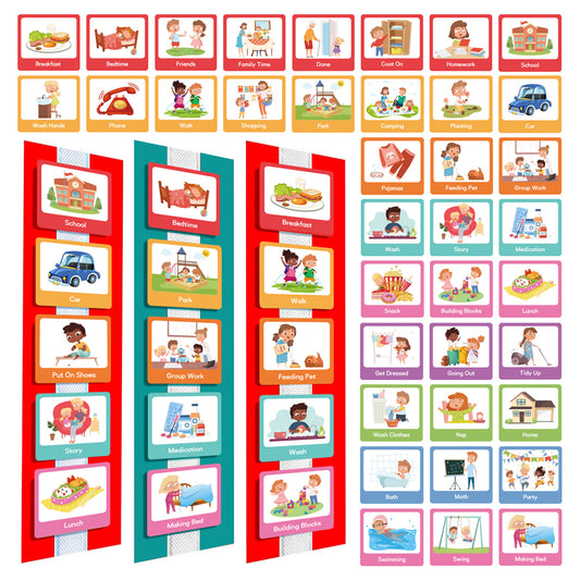 Children's Visual Time Chart, Non-verbal Communication, Visual Aids, Schedule Planning, Daily Cards