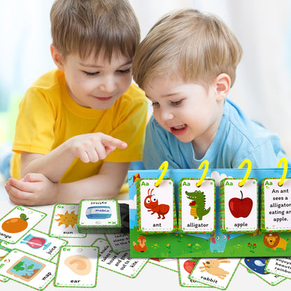 104 Natural Spelling Words in Sentences: Desktop Educational Cards with English Illustrations for Children¡¯s Early Learning and Parent-Child Interaction