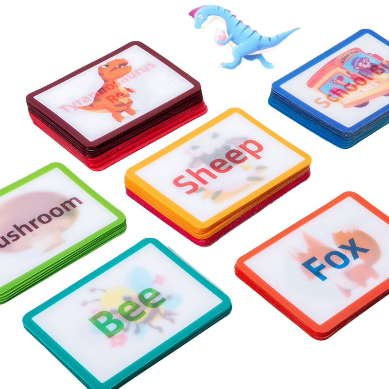 Children's Paper 3D Flashcards for Word Recognition and Puzzles ¨C Alphabet Learning Toys for Early Education, Fun Parent-Child Interactive Games