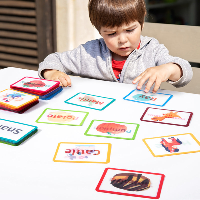 Children's Paper 3D Flashcards for Word Recognition and Puzzles ¨C Alphabet Learning Toys for Early Education, Fun Parent-Child Interactive Games