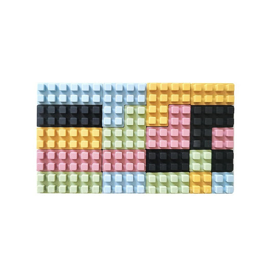Baby soft silicone large-piece building blocks ¨C chewable and stackable toys for children¡¯s intellectual development and hands-on learning