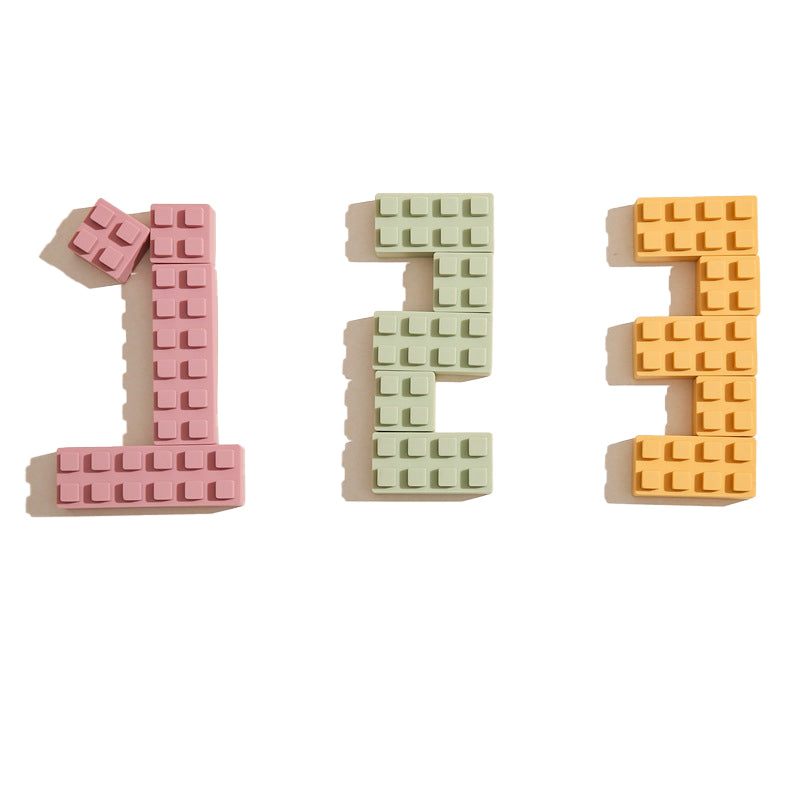 Baby soft silicone large-piece building blocks ¨C chewable and stackable toys for children¡¯s intellectual development and hands-on learning