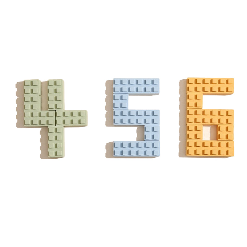Baby soft silicone large-piece building blocks ¨C chewable and stackable toys for children¡¯s intellectual development and hands-on learning
