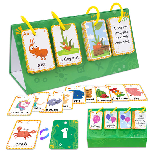 104 word phrase education cards, English cards for word spelling games, baby letters