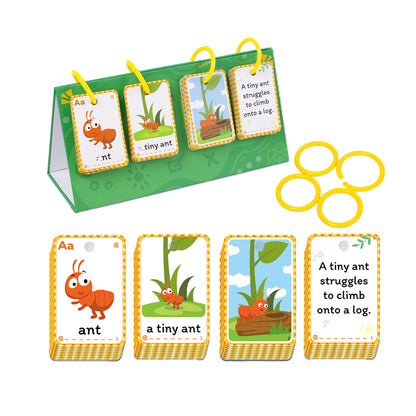 104 word phrase education cards, English cards for word spelling games, baby letters