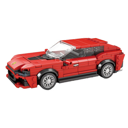 Small Particle Building Block Eight-Cell Car, Sports Car, Racing Car Model Educational Puzzle Toy