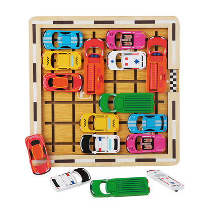 Movable cart maze game for children¡¯s cognitive and logical thinking training ¨C wooden toy for parent-child interaction