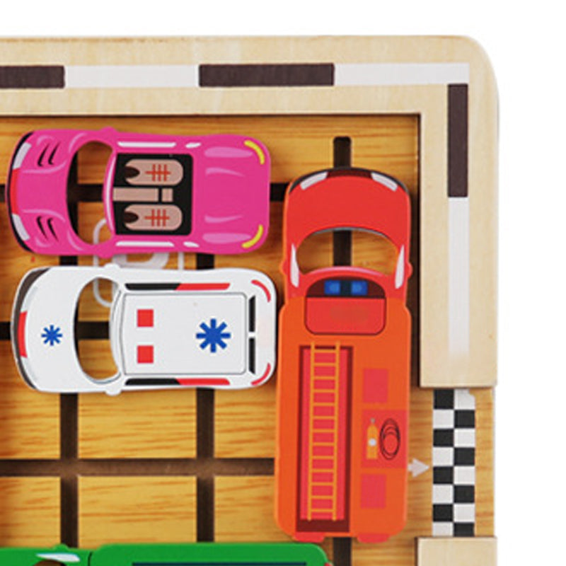 Movable cart maze game for children¡¯s cognitive and logical thinking training ¨C wooden toy for parent-child interaction
