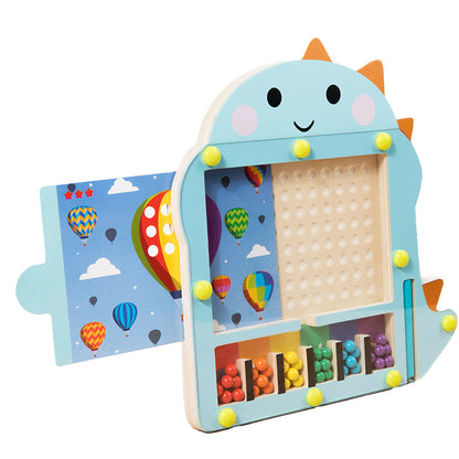 Magnetic Dinosaur Pencil-Controlled Maze Educational Toy for Children ¨C Color Categorization and Puzzle Piece Game