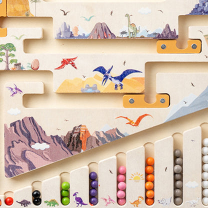 Children's Educational Magnetic Maze Montessori Toy: Wooden Magnetic Letters, Parking Lot Matching Board Puzzle