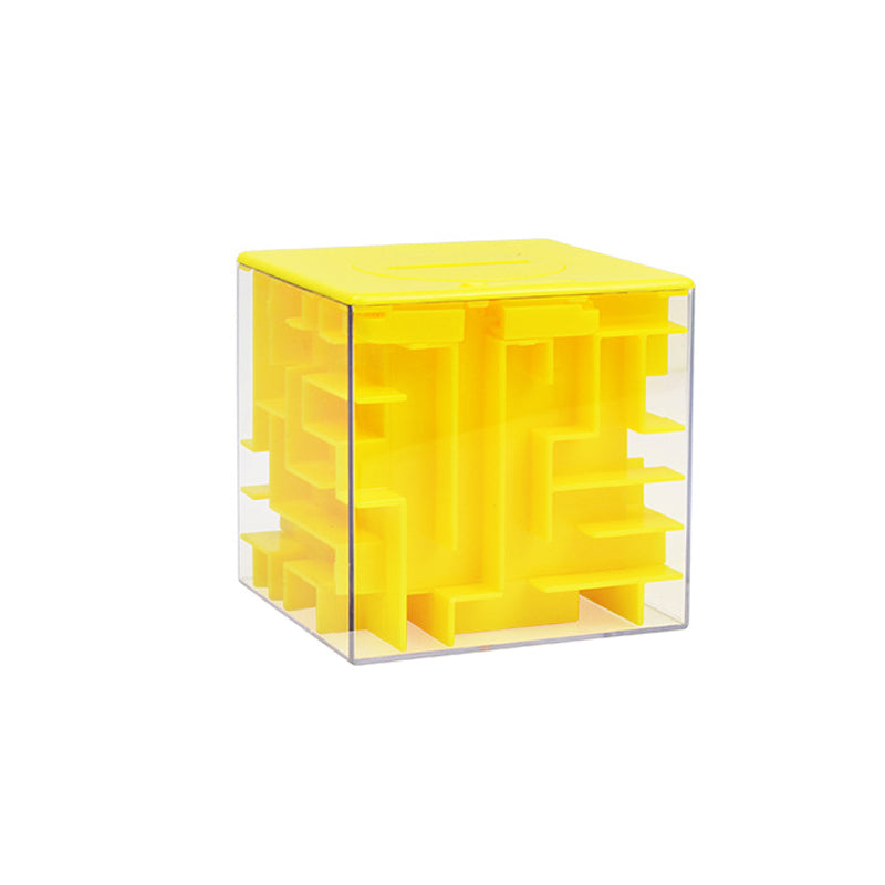 8.5cm Large Intelligence Maze Children¡¯s Toy: 3D Stereoscopic Maze, Money Saving Jar with Transparent Bead-Powered Magic Cube