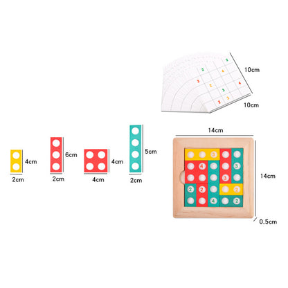 Children's wooden Tetris puzzle game for mathematical thinking and logical training ¨C educational toy for kindergartens