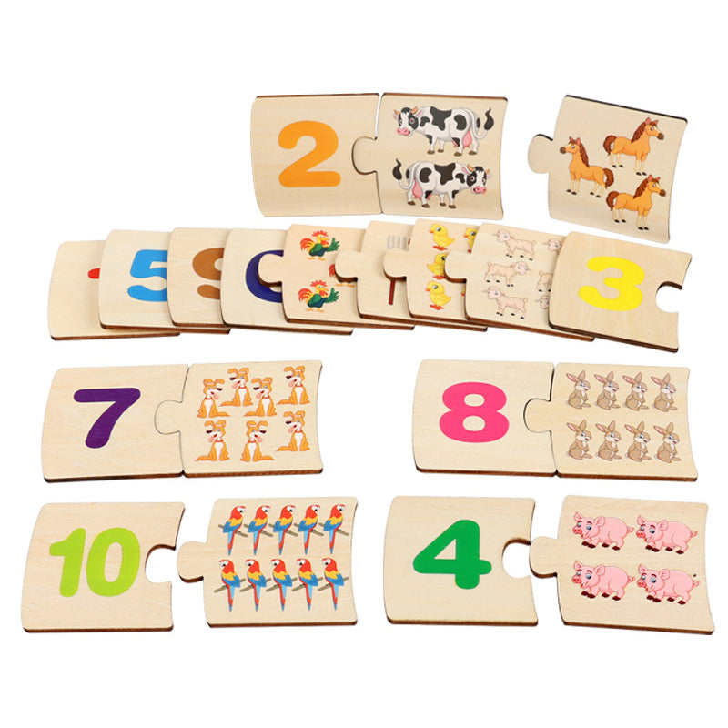 Early Education Math Puzzle Board for Cognitive Development ¨C Number Recognition Toy
