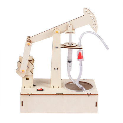 Oilfield pump creative handmade invention, small technological project, educational toy for learning and fun