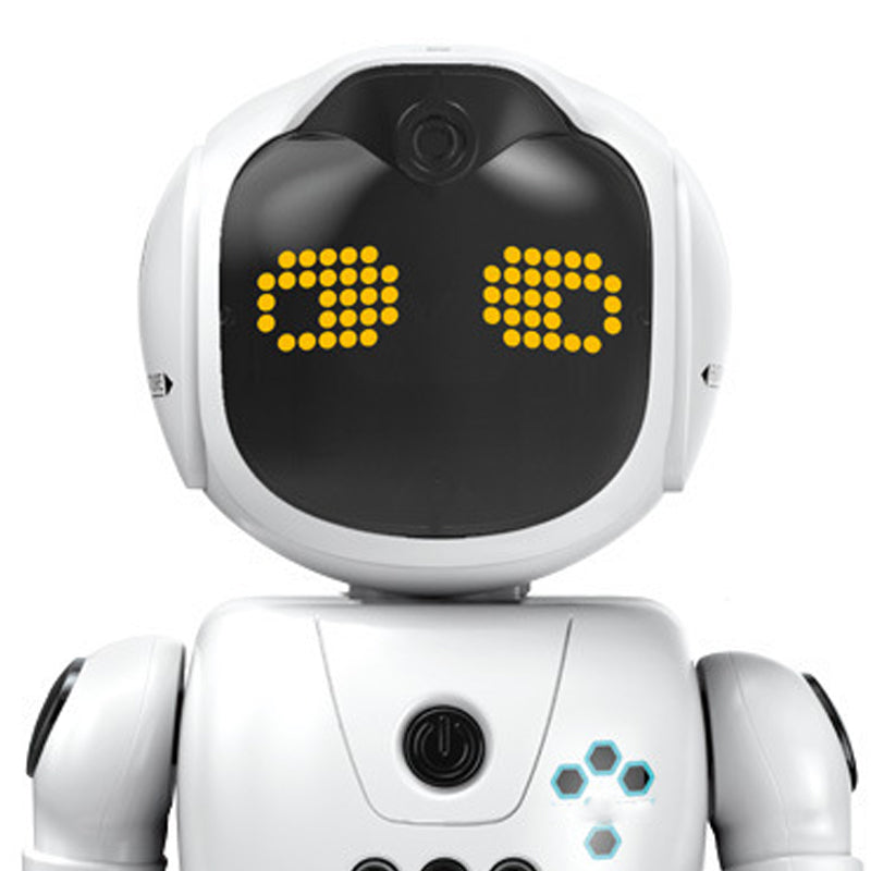 Smart programming robot that sings, dances, provides early education, with AI sensing for interactive play and remote control