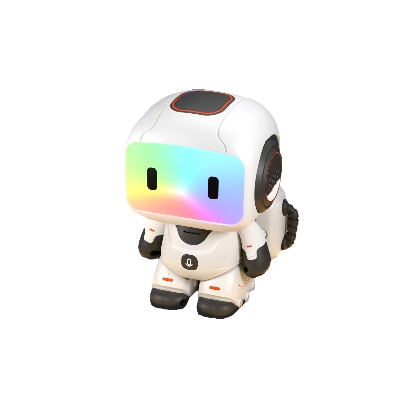 Smart remote-controlled robot with lighting, music, dancing functions, repeater, early education learning device, programming toy for children