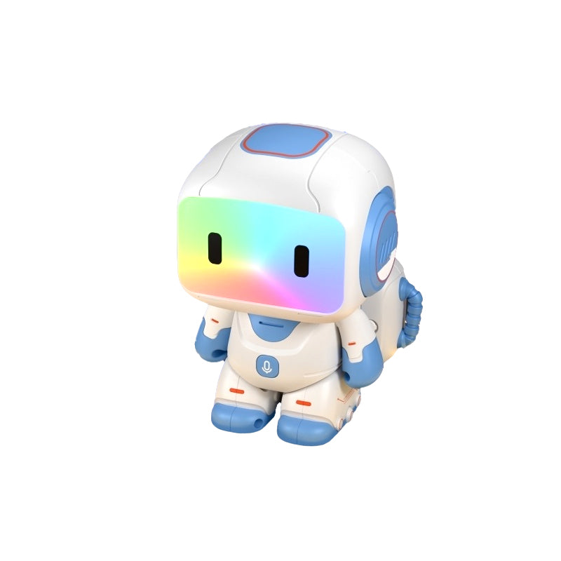 Smart remote-controlled robot with lighting, music, dancing functions, repeater, early education learning device, programming toy for children