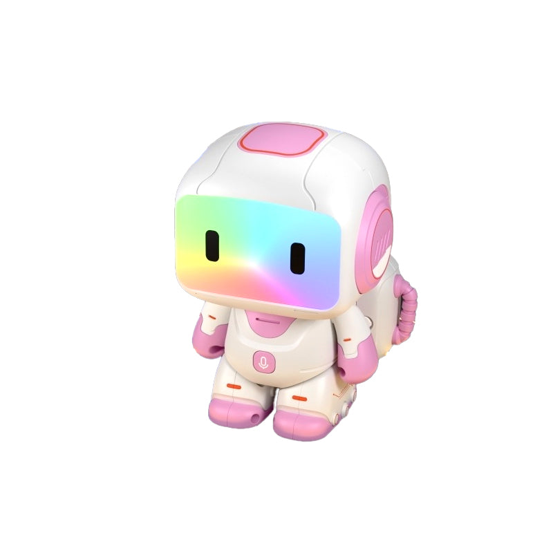 Smart remote-controlled robot with lighting, music, dancing functions, repeater, early education learning device, programming toy for children